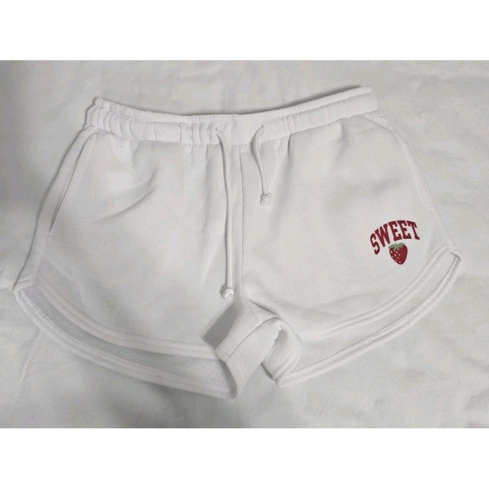 SWS Athletics Sweat Shorts Women's Size Large Sweet Strawberry Pockets